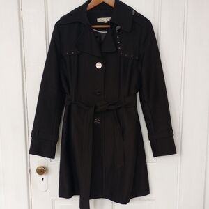 Kenneth Cole New York Black Trench Coat